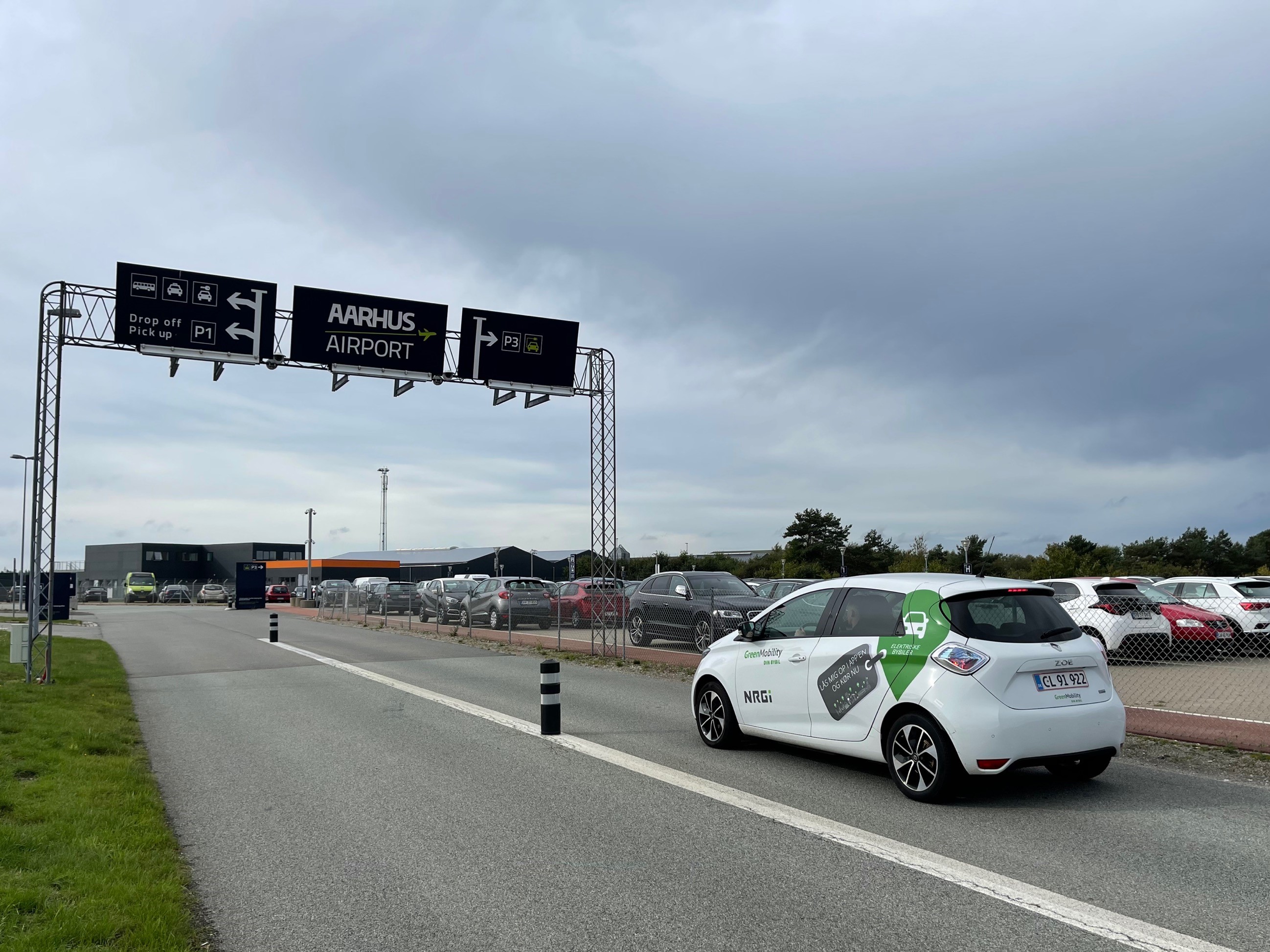 Park a GreenMobility car at Aarhus Airport GreenMobility Denmark