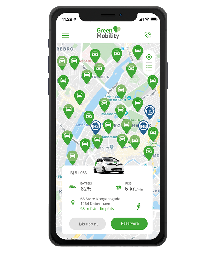 Hämta GreenMobility appen